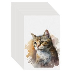 100 PCS Watercolor Paper Cold Press White 140lb/300g 4×6 Inch Thick Art