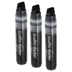 3 Pcs Graffiti Markers 15mm Black Poster Markers Thick Acrylic Paint Pen