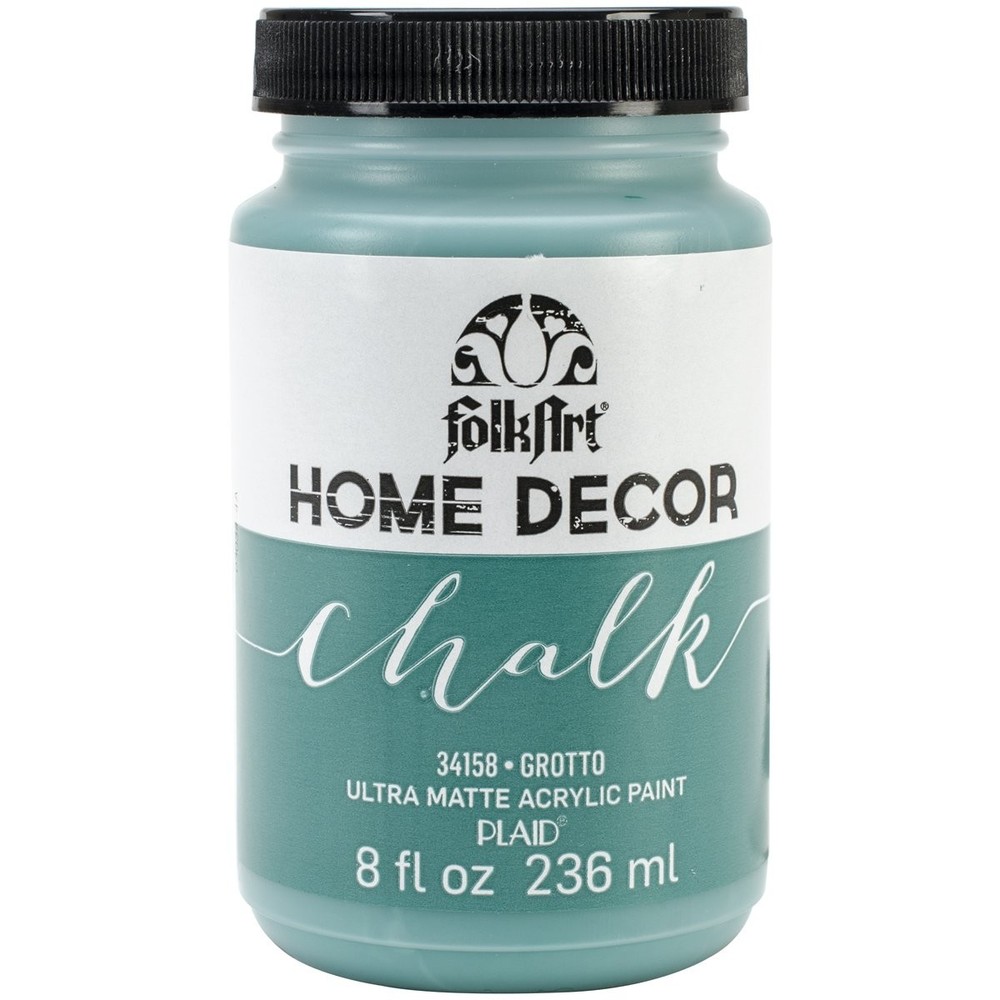 Home Decor Chalk Furniture Craft Acrylic Paint 8 Ounce Grotto Color DIY Art