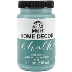 Home Decor Chalk Furniture Craft Acrylic Paint 8 Ounce Grotto Color DIY Art