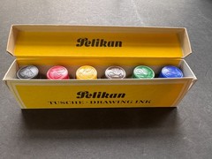 VTG PELIKAN Tusche Drawing Ink 1/3 fl oz 10ml Bottles – 6 colors