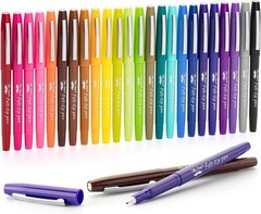 Vibrant 24-Pack Felt Tip Pens – Smooth Lines, Fast Drying for Art and Journals