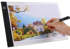Mini A5 LED Light Box for Drawing,Tracing,Diamond Art Painting Pad Black