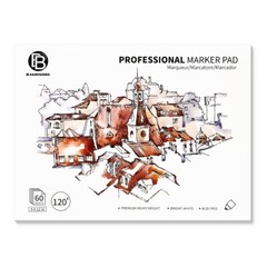 Bachmore Bleedproof Marker Paper Pad- 9″X12″- Premium White, 50 Sheets