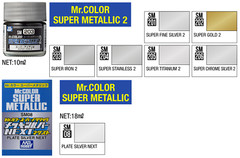 Mr. Hobby Mr. Color Super Metallic 2 Series 10ml – US