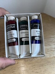2 NOS Vintage Permanent Pigments Assorted Oil Color Paint (6) 1.25 Oz.