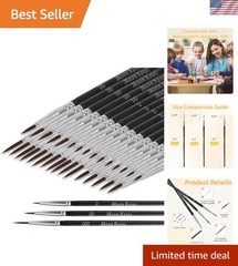 30 Pcs Miniature Detail Paint Brush Set, 3rd Generation Tiny Liner Brushes, 3…