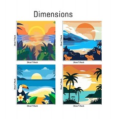 AOSGEDY 4 Pack Paint by Numbers for Adults and Kids Beginner，Landsc… Fa