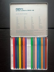 Marvy Artist Colors 1300-18 Tin with 15 Markers