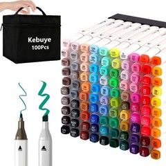 Alcohol Markers 100 Colors, Alcohol Based Marker with Case, Dual Tip Art Mark…