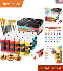 All-Inclusive Acrylic Painting Kit: 24 Colors, 12 Brushes – For Beginners & Pros