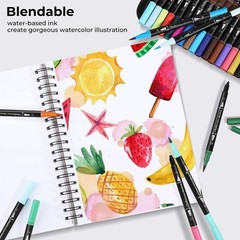 Water-Based Dual-Tip Marker Set – 36 Vibrant Colors for Intricate Coloring