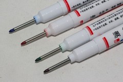 Long Nib Marker Permanent Ink Waterproof, Steel Tip, Metal, Wood, Plastic, Paper