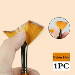 Fan Oil Painting Brushes Nylon Hair Watercolor Paintbrush Set Wooden Handle
