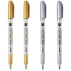 Metallic Markers Pens – Silver and Gold Paint Pens for Black Paper, Glass, Ro