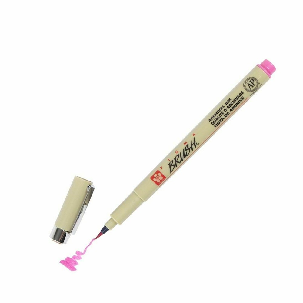 XSDK-BR-21 Sakura Pigma Brush Marker Pen, Rose Ink, Pack of 1