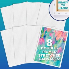 Horizon Group USA Painting Panel Stretched Canvas, 11″ x 14″, Pack of 8