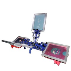 INTSUPERMAI Micro-registration 4 Color 2 Station Screen Printing Machine Small