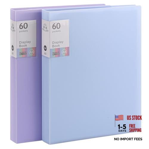 A4 Art Portfolio Binder with Sleeves – 120 Pages – 2Pcs
