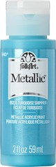 Turquoise Shimmer Paint 2 Fl Oz Pack Of 1 Bright Metallic Durable Finish