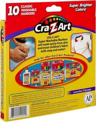 Assorted Washable Markers with Broad Tips – Perfect for Kids’ Crafts – 10 Pack
