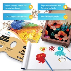2X Disposable Palette 9×12 Inches | Mess-Artist Palette for Acrylic, Oil Pain…