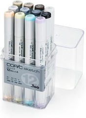 Copic Too Sketch Basic 12-Color Set A/B/C – Illustration Markers / Marker Pens