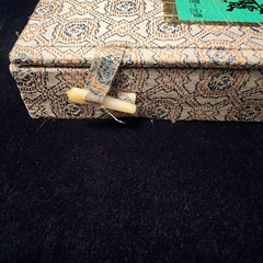 Vintage Chinese Calligraphy Brush Ink Stone Seal Set Box