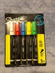 New 5 Pack Sharpie Wet Erase Chalk Markers — Free Shipping