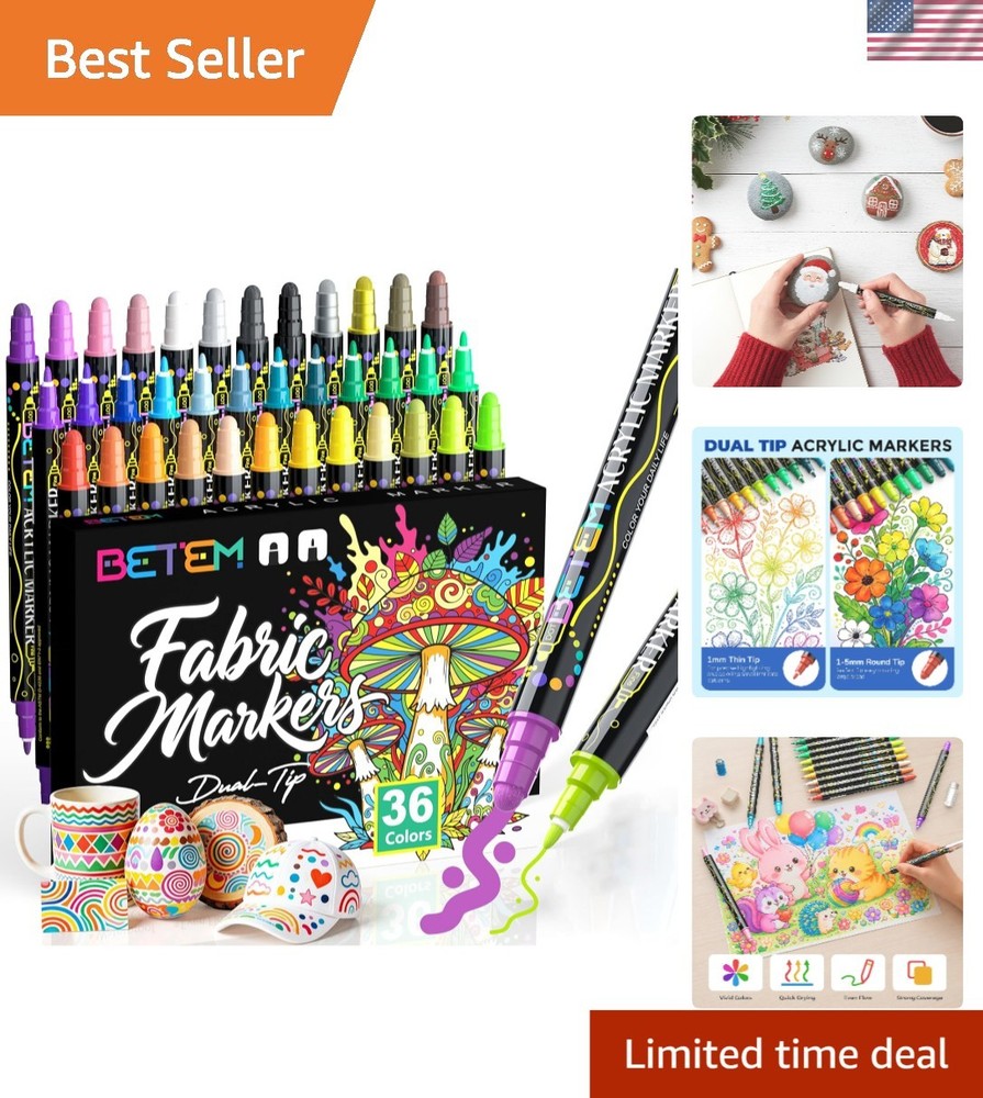 Water-Based Acrylic Paint Pens – 36 Colors for Artist’s Dream Projects
