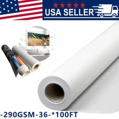 Canvas Roll 36”x100′ Premium Matte 290gsm Waterproof Polyester Painting Canvas