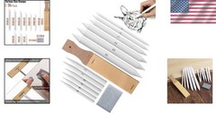 14-Pack Art Blending Stumps Set with Eraser & Sharpener for Artists
