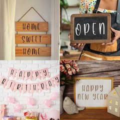 BAMIDELE 2.5 Inch Alphabet Letter Stencils, 42 Pcs Reusable Plastic Letters N…