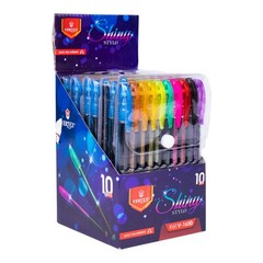 Vertex Shiny Stylo Glitter Pens Bulk 100 Pcs Wholesale 10 Packs Multicolor Art