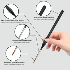 Miniature Detail Paint Brushes Set, 11Pcs Small Painting Brushes, Micro Profe…