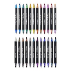 24-Piece Dual Tone Glitter Marker Set – 48 Shimmering Colors (2 per Pen) – Fl…