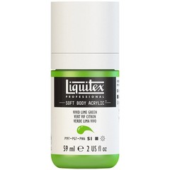 Professional Soft Body Acrylic Paint, 59ml 2-oz Bottle, Vivid Lime Green