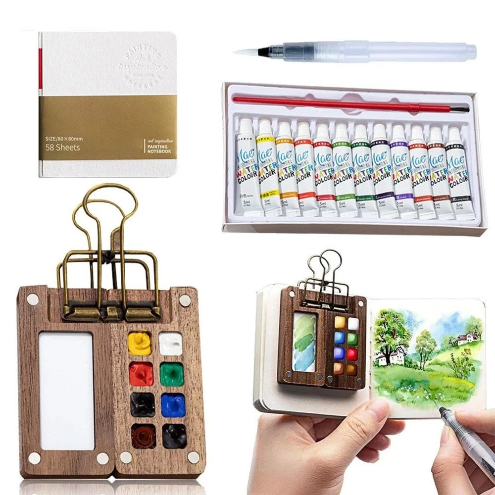Pocket Artist Watercolour Mini Paint Set Travel Paint Gift for Artists Students