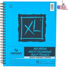 XL Series Mixed Media Pad, Rough Texture, Side Wire, 9×12 inches, 50 Sheets –…