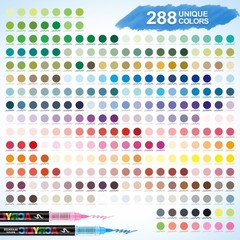 Guangna 288 Acrylic Paint Markers, Brush Tip Acrylic Paint Pens, Quick-Drying…