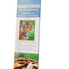 New Paint By Number Kit 16×20 Vertical Wooden Hanger Tiger