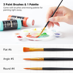 Shuttle Art 25 Colors Acrylic Paint Set, 2Oz/60Ml Bottles, Rich Pigmented Acryli