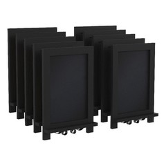 10 Pack 9.5″ x 14″ Tabletop or Wall Mount Magnetic Chalkboards – Black