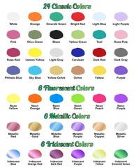 X ARTY HUB Airbrush Paint – 42 Colors with 4.05 Fl Oz Thinner, Iridescent, Ne…