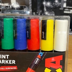 Uni Posca Paint Marker Pens Standard Colours with Gold & Silver PC-5M (Set of 8)