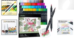 Artisan Marker Set: 80 Colors & 72 Bleed-Proof Pages for Versatile Creations