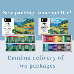 Oil Pastels Set of 50 Colors (8 X 60 Mm), Soft Oil Pastels for Art Painting, Dra
