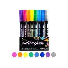 Outline Pens Metallic, Coloring Lightstick Graffiti Pen 8/12/24/36/48 Colors