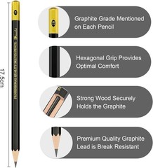 8 Pack Drawlish Sketching Pencils Professional Quality – B 2B 4B 6B 8B HB 2H 4H