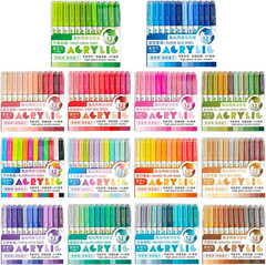 168 Colors Acrylic Gel Pens, 3D Acrylic Paint Pen with 1.0Mm Bullet Tip, Gel Pen